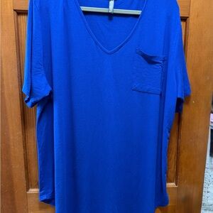 Allegrace Vibrant Blue V neck Shirt